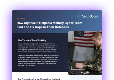 How SightGain Helped the Military Cyber Team Thumbnail